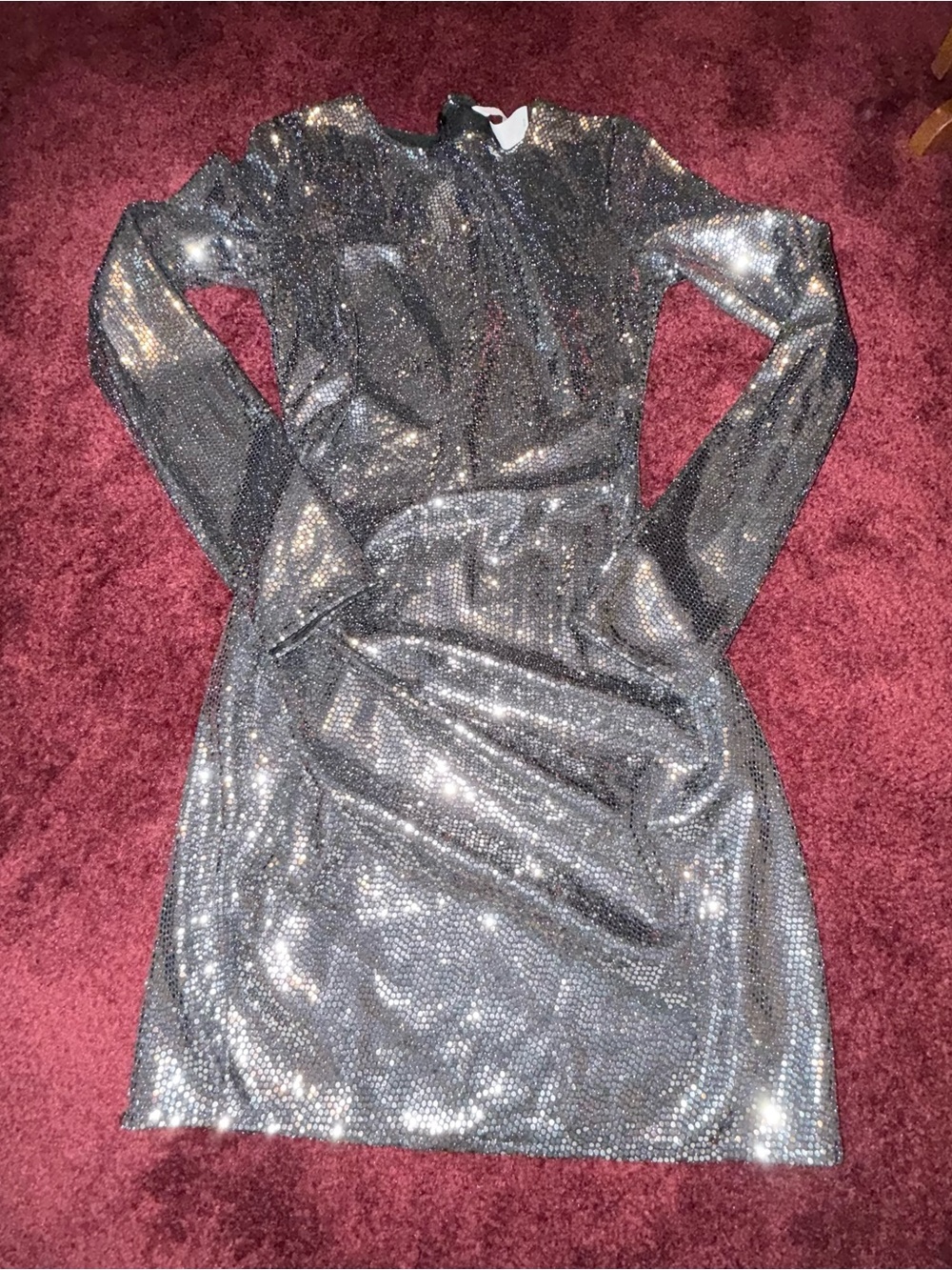 H&M Shiny sparkle black silver dress women’s small